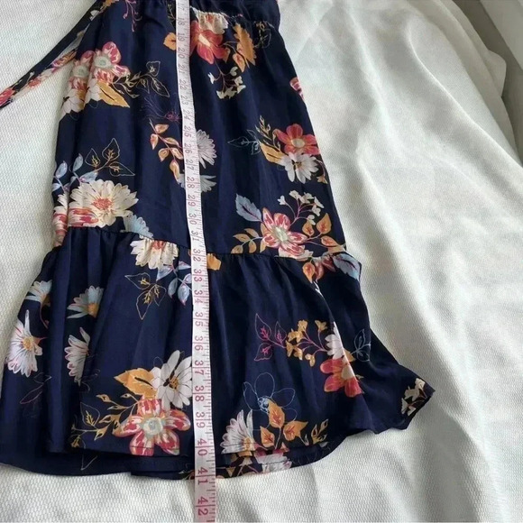 Skies Are Blue Curvy Sleeveless Maxi Dress Plus Sz 2x VNeck Blue Floral - Picture 9 of 9